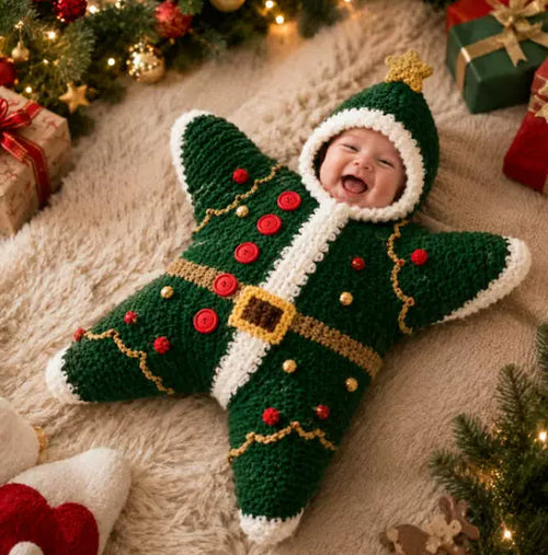 Christmas Star Baby Romper, Holiday Newborn Outfit, Santa Snowman Gingerbread & Elf Styles
