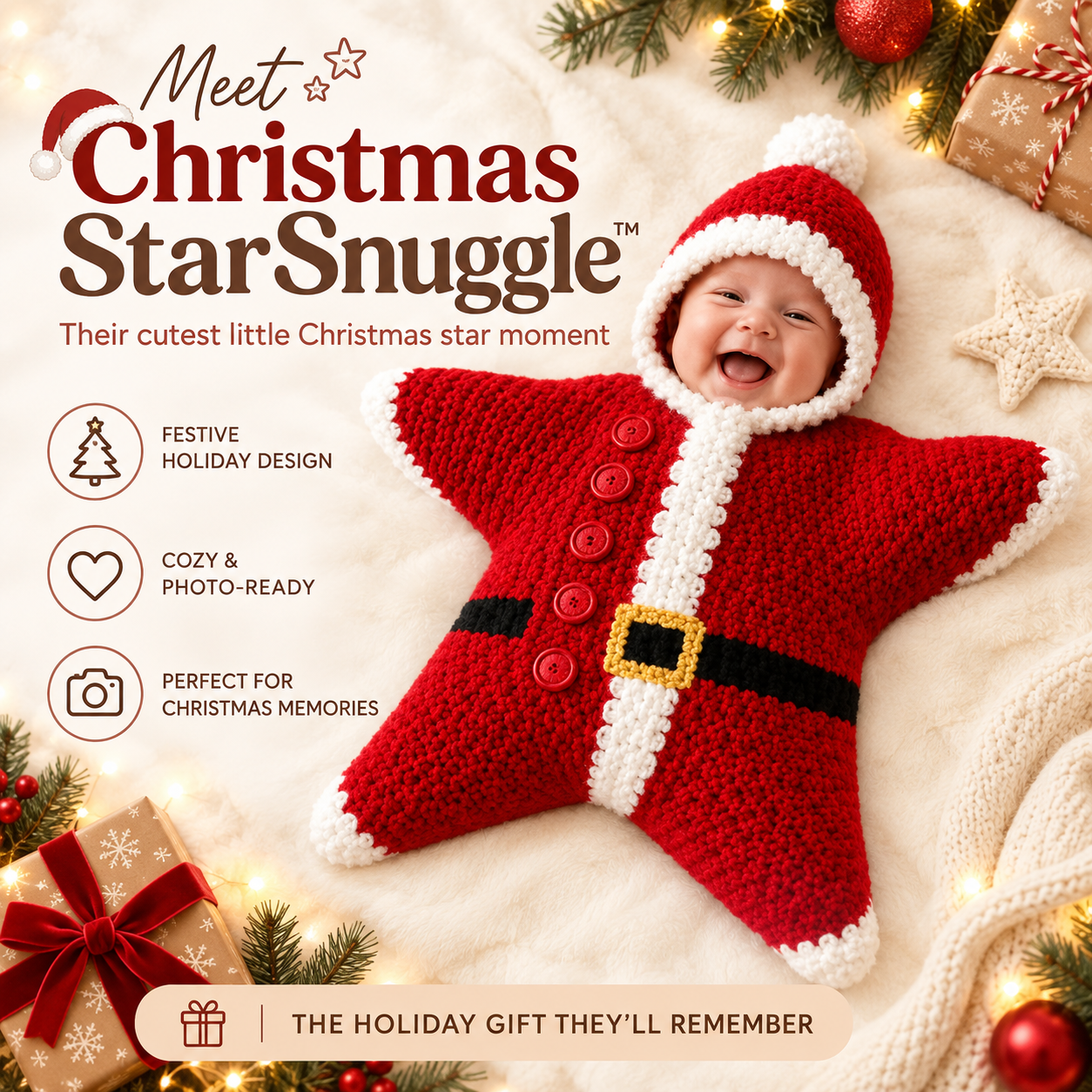 Christmas Star Baby Romper, Holiday Newborn Outfit, Santa Snowman Gingerbread & Elf Styles